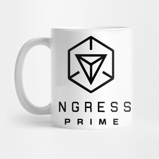 Ingress Prime Logo Shirt (black logo) by stickerfule